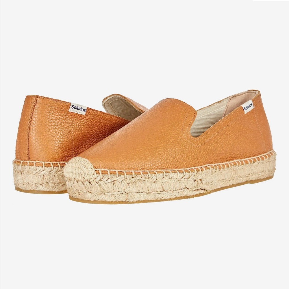 GUC Soludos Leather Smoking Slipper Espadrilles size 7